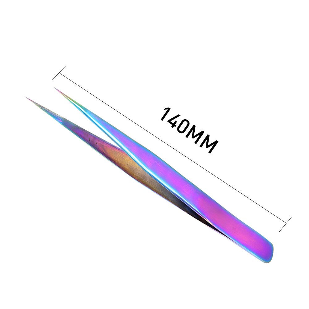 Fulljion Nail Art Anti Zuur Rvs Wenkbrauw Pincet Zwart Gebogen Rechte Nipper Wimper Extension Make Up Nail Gereedschap: 05