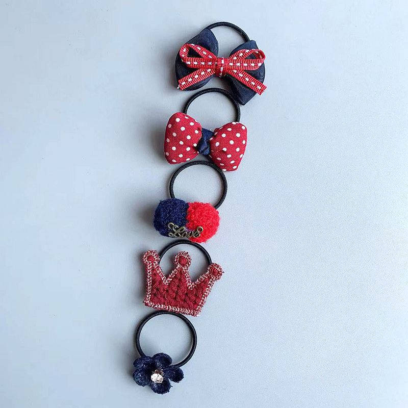 Balleenshiny, 5 uds., accesorios para el cabello de princesa bonitos a la , horquillas para el pelo para niñas, corona, lazo rosa de flores, diadema para bebé, pinzas para el cabello para niños: 11