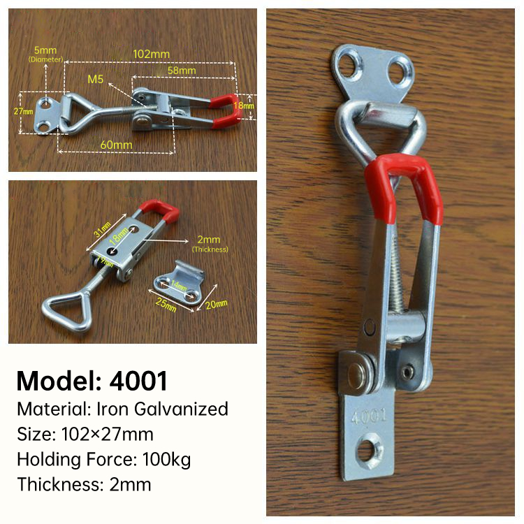 Quick Catch Toggle Latch Klem Verstelbare Hasp Lock Voor Thuis Schuifdeur Meubelkast Dozen 304 Roestvrijstalen Hardware: Bruin