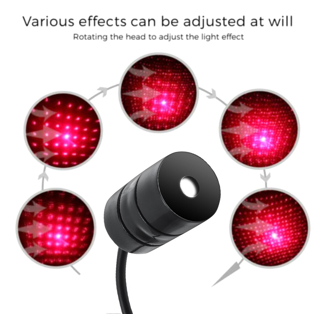 Car starry sky ceiling modified car roof full of star USB interior atmosphere lights car decorative lights Decorative Lamp