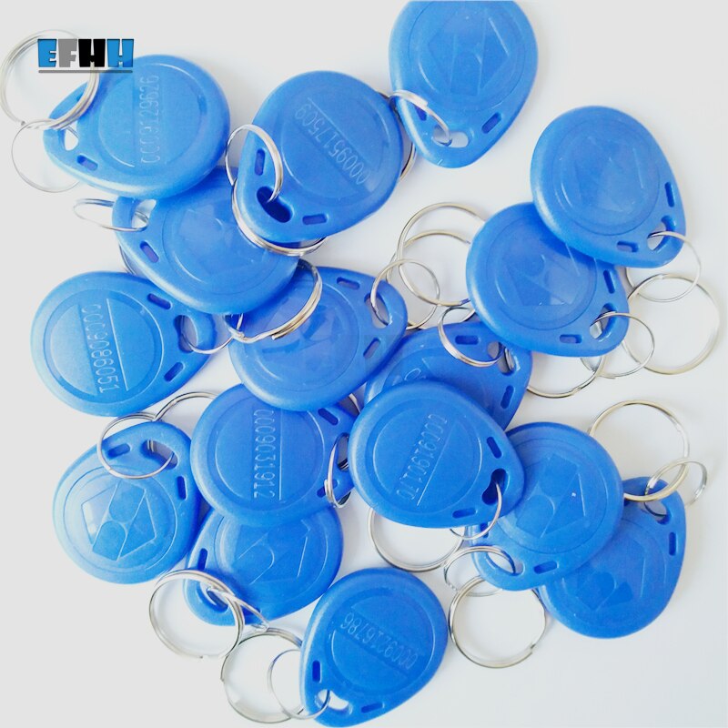 125KHZ TK4100/EM4100 ID Keyfobs RFID Key Tag Read Only Key Ring In Access Control Card