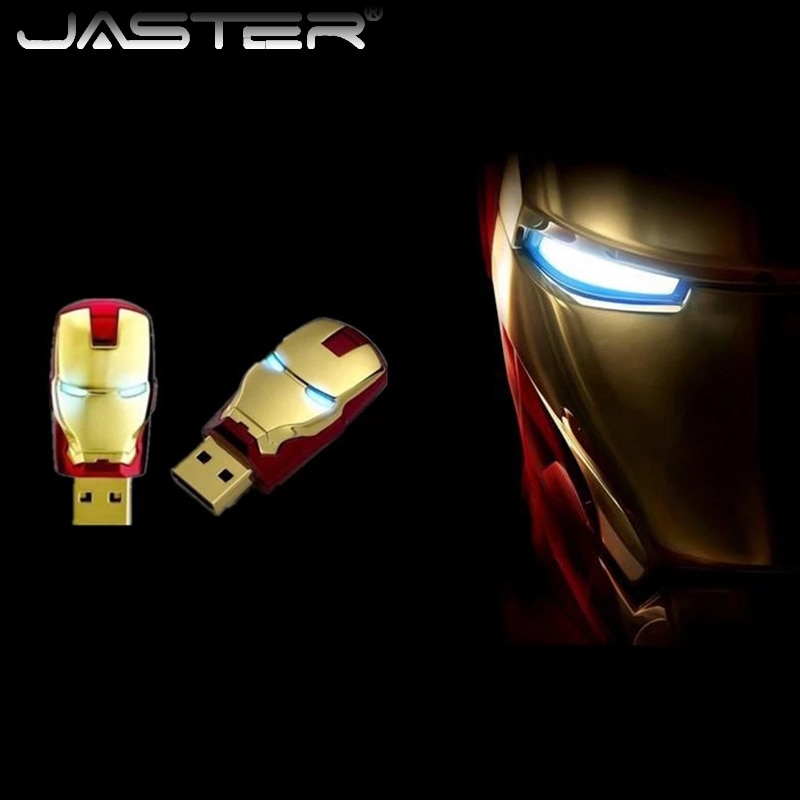 JASTER Grande capacità Iron man pendrive Metallo impermeabile pen drive 16gb 32gb 64gb usb stick usb flash U disk regalo cle usb