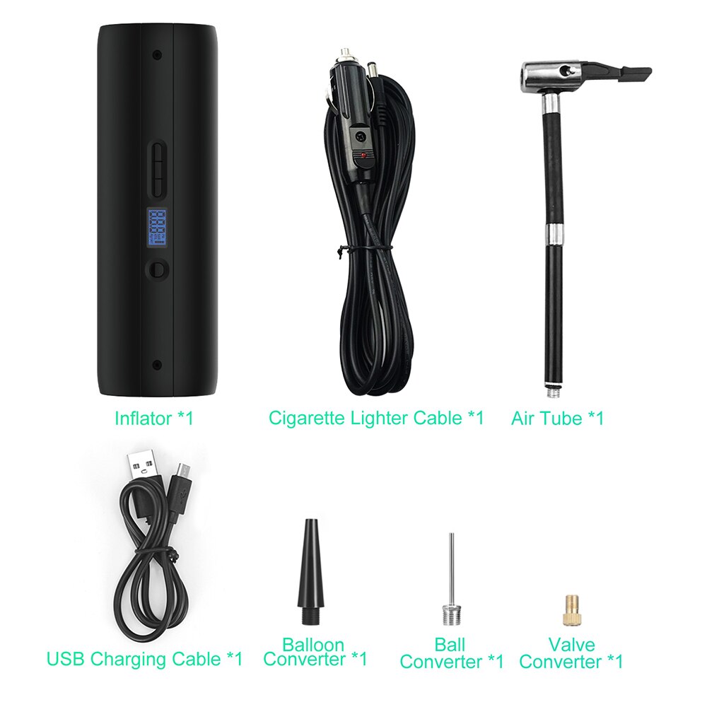 150PSI 12V Elektrische Luftpumpe Tragbare kabellos Reifen Inflator USB Ladung Auto Fahrrad Fahrrad Motorrad Kompressor Fahrrad Inflator