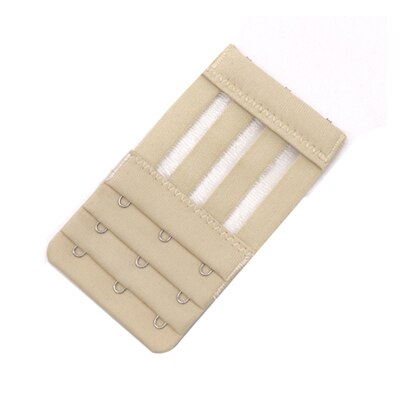 3 -delt bh-forlenger 3 kroker elastisk forlenge bh-forlengelse for en bh-lås kroker for bh justerbart bh-forlengerbelte: Beige
