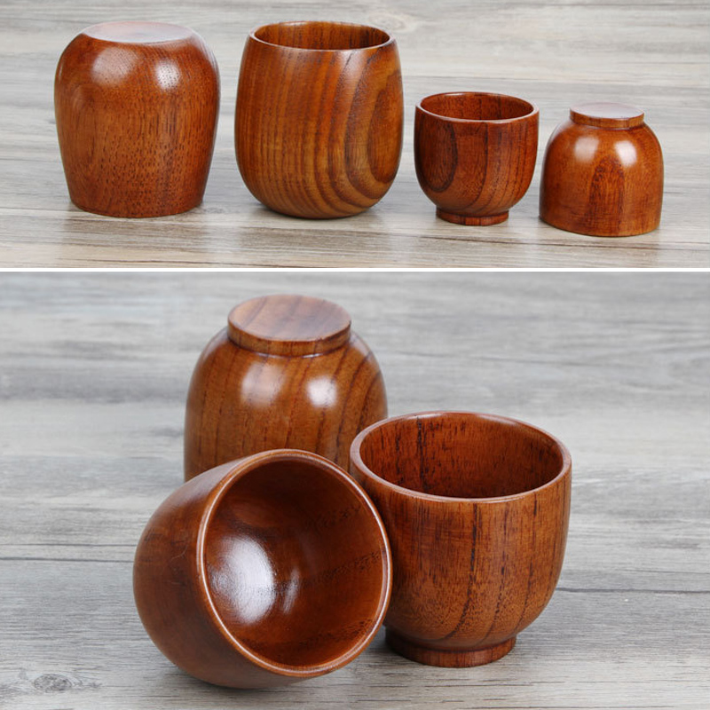 Jarra de madera sólida para café, cerveza, taza de madera para beber, taza de té hecha a mano para el hogar y la Oficina, DAG-ship