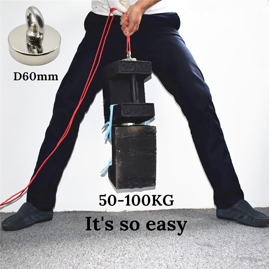 Strong Powerful Round Neodymium Magnet Hook Rescue Magnet Fishing Equipment Hold 3.58