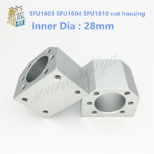 3pcs/lot 1605 ball nut housing bracket holder aluminium for 16mm ball screw SFU1605 SFU1604 SFU1610 CNC parts