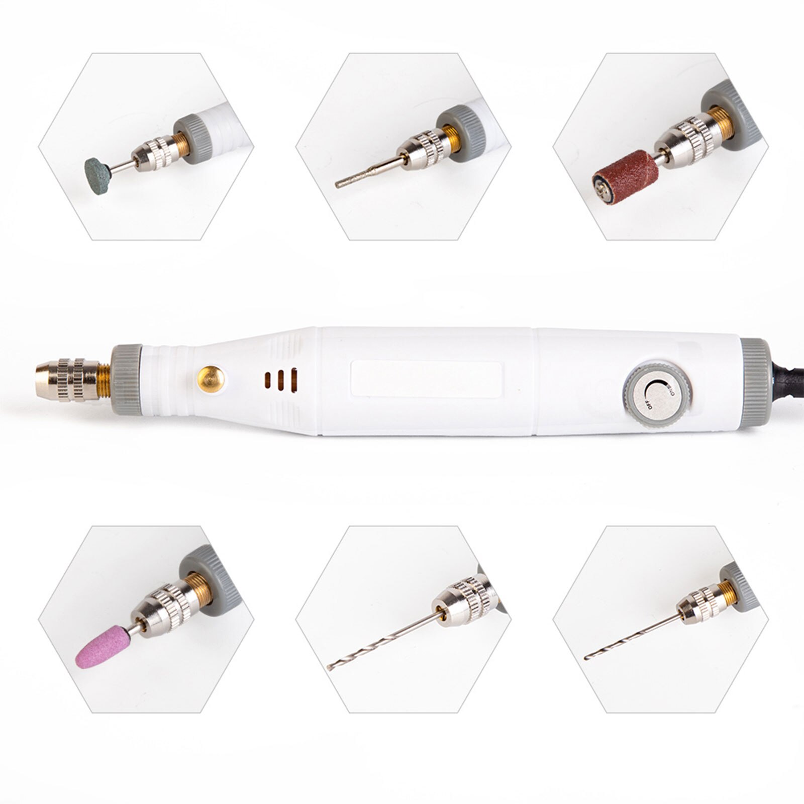 Mini Drill Engraver 18V Adjustable Speed Power Tool Manicure Machine Electric Motor Drilling Machine Dremel Accessoraies Set