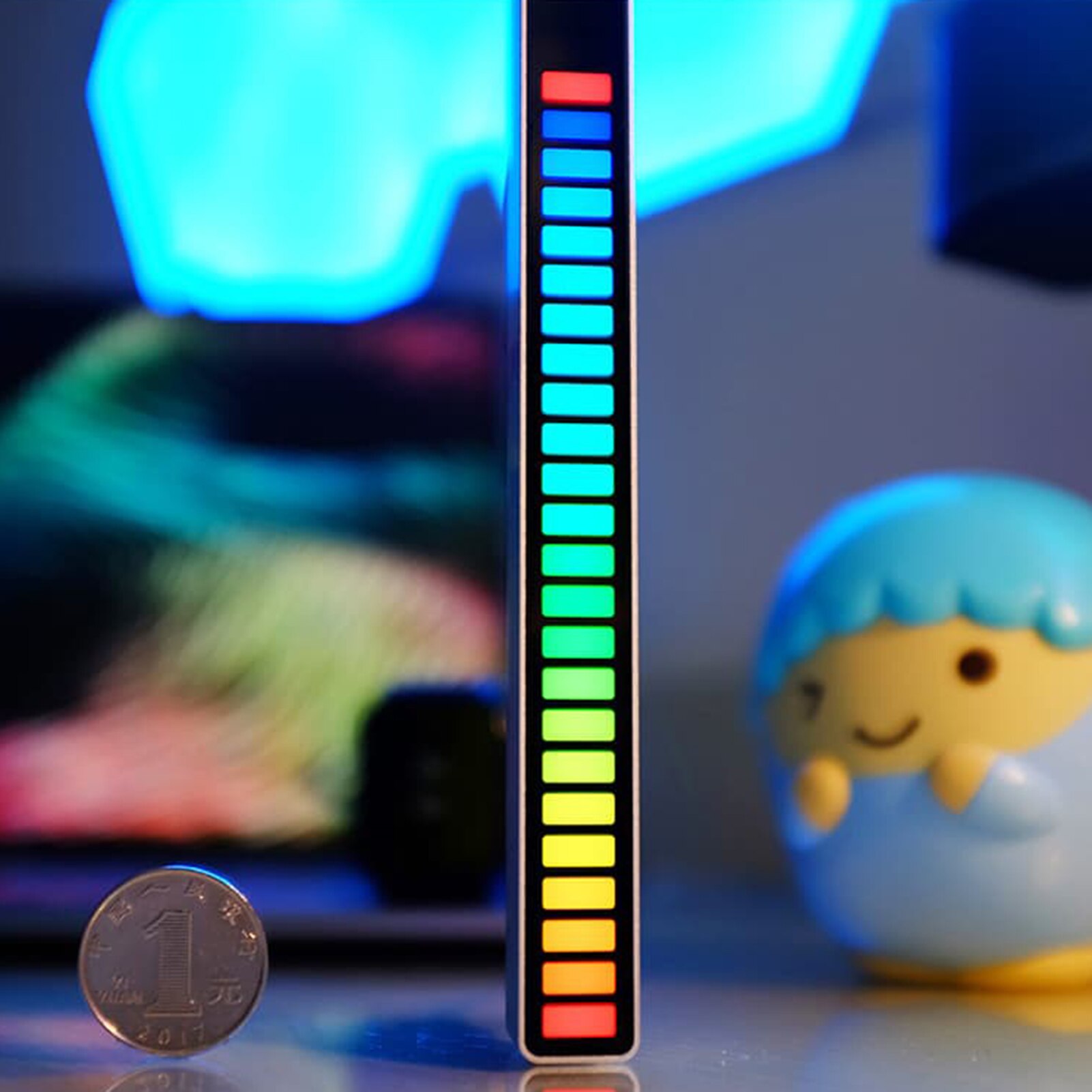 Portable Sound-Activated Audio Grb Pickup Ritme Licht Muziek Spectrum Indicator Ledstrip Licht Geluid Controle Rgb Muziek Licht Bar