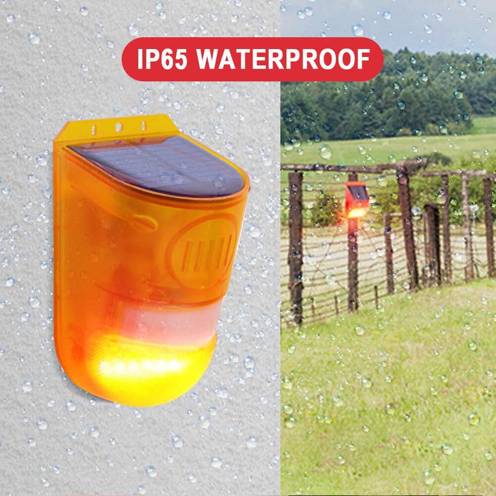 Tuin bewegingssensor led alarm licht patio boerderij  ip65 waterdichte buiten draadloze abs beveiliging fabriek zonne-energie huis veiligheid