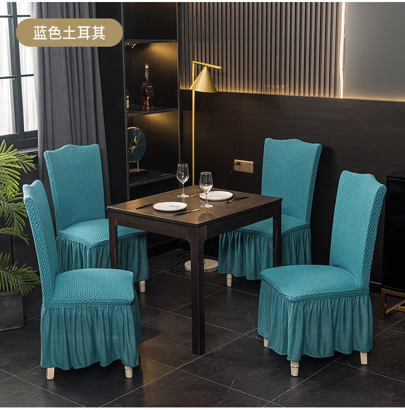 Eetkamerstoel Cover Jacquard Stoel Hoes Case Voor Stoelen Kantoor Bruiloft Eetkamer Spandex Stoel Cover Stretch