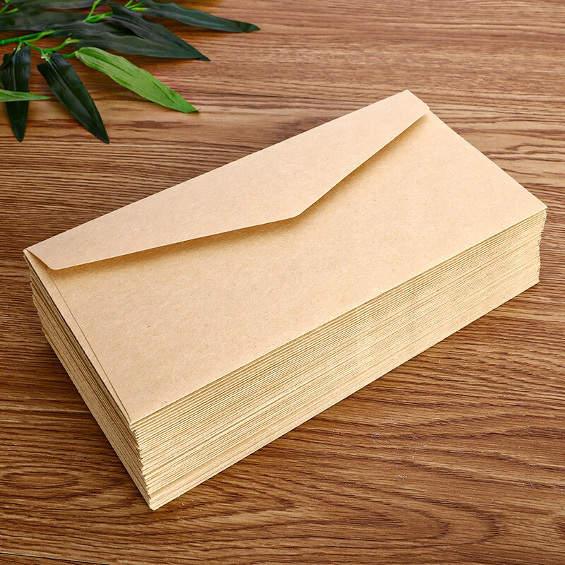 50pcs/lot Retro European Style Envelope Black White Craft Paper Envelope For Postcard Letter Scrapbooking School Stationary: Yellow