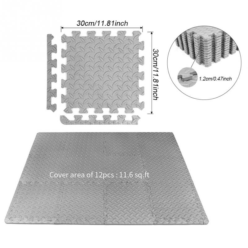 12 pièces EVA mousse épaissie carreaux équipement de Fitness exercice tapis de sol maison gymnastique protection anti-dérapant verrouillage entraînement Portable