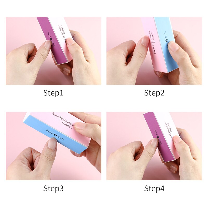 Buffer para decoración de uñas de cuatro lados, bloque de lijado, limas de uñas profesionales, herramientas de pulido, accesorios de manicura y pedicura
