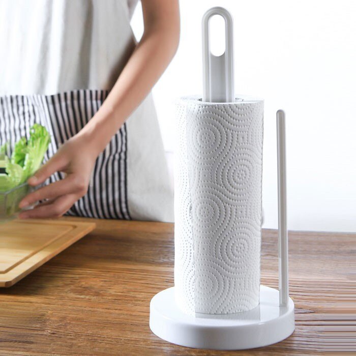 Servietholder desktop toiletpapirhylde køkkenbordholder hul udstanset lodret type rullestativ