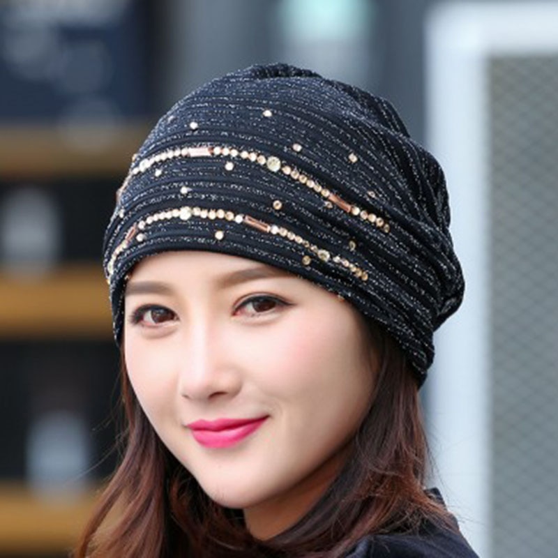 chapeau femme printemps et été mince dentelle foulard chapeau respirant tête casquette mois pile tas chimiothérapie Beanie casquettes