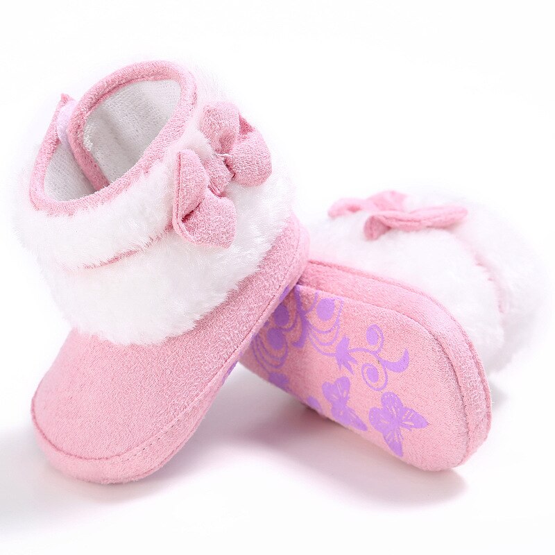 Botas cálidas para bebés y niños, zapatillas de deporte, suela suave, zapatos de bebé para niña, botas