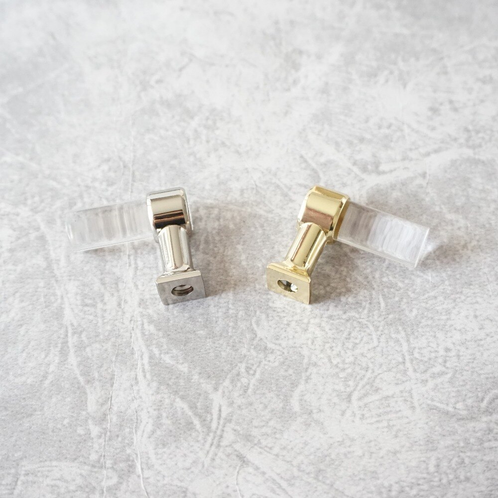 Transparente Acryl Zauberstab Kleider haken Gold Silber Schlecht Hardware- moderne Schrank griffe Türgriffe Kleider haken KleiderbüGel