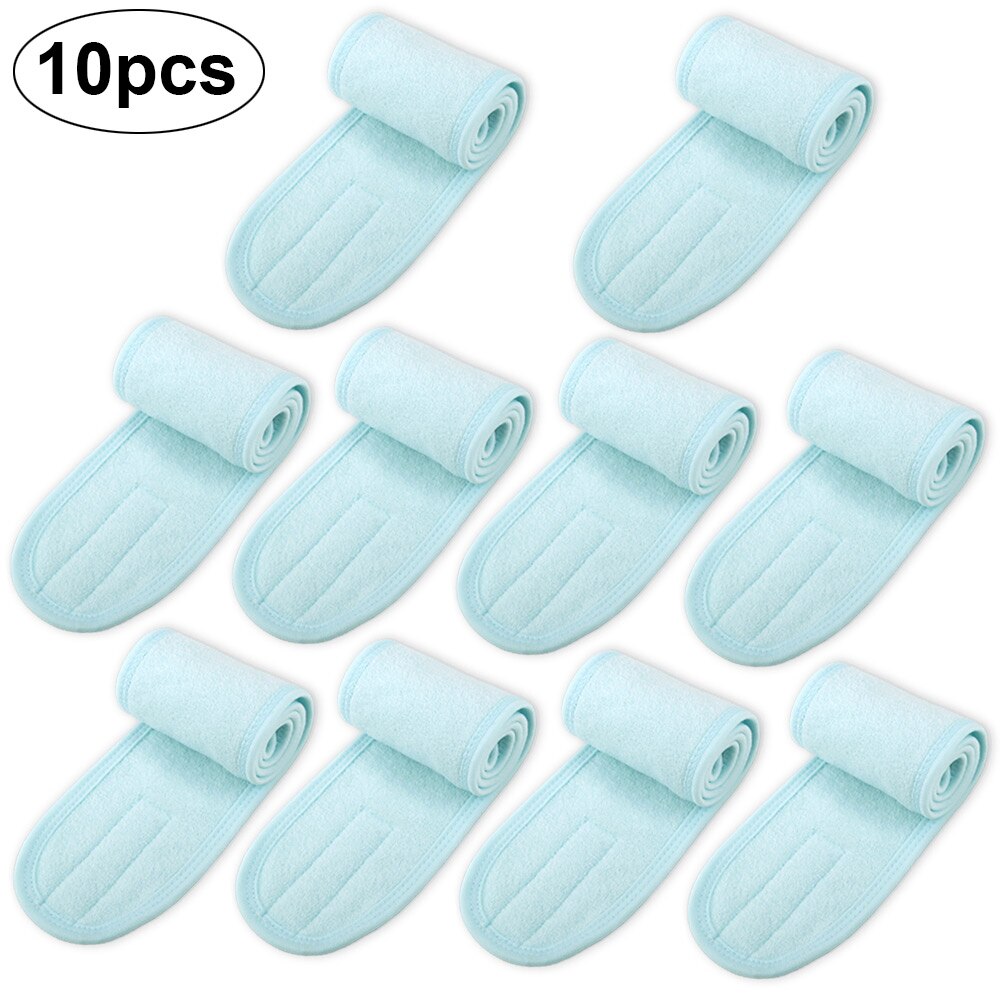 1/2/5/10/20 stücke Wimpern Verlängerung Spa Gesicht Stirnband machen-hoch wickeln Kopf Frottee Haarband strecken Handtuch mit Magie Band: Weiß