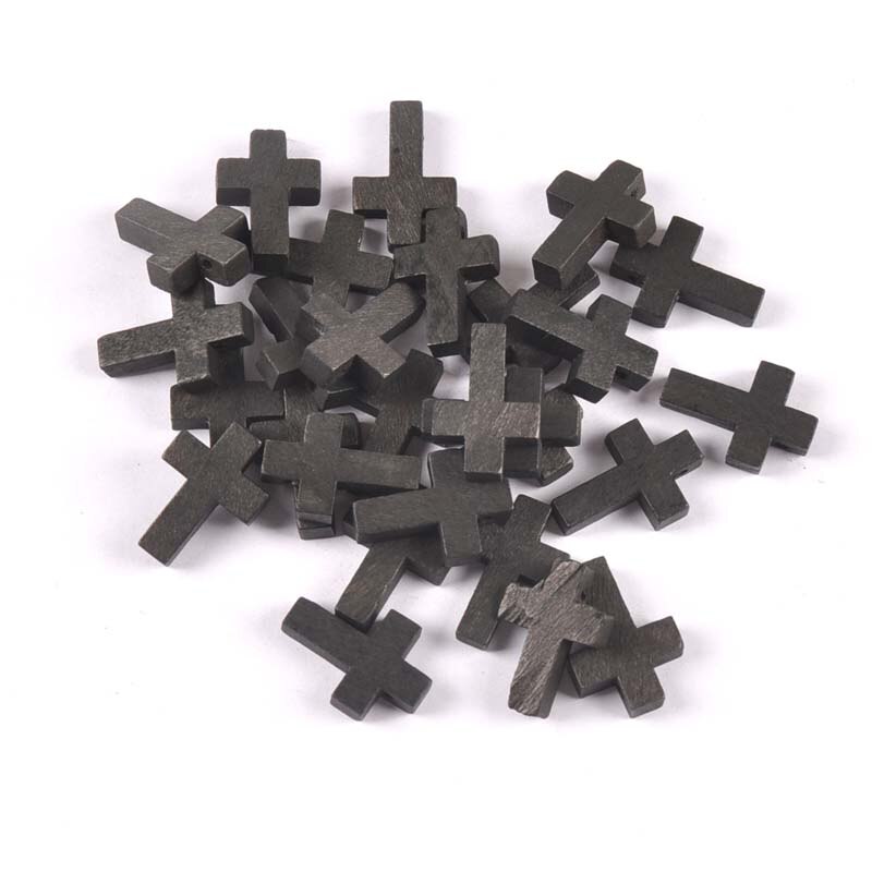 Perles en bois à suspendre en croix, bricolage, pendentif pour enfants, bijoux décoratifs, , mt2575: 1