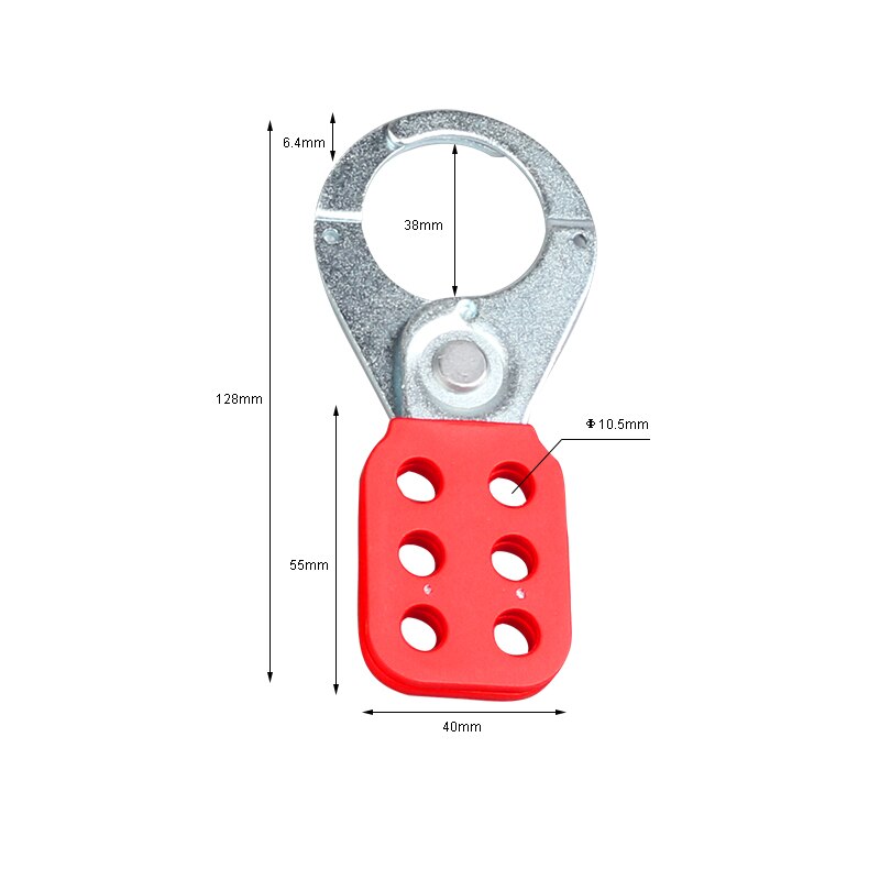 Industrial safety six-link buckle lock Steel buckle lock Equipment locking safety lock Energy isolation Shutdown maintenance