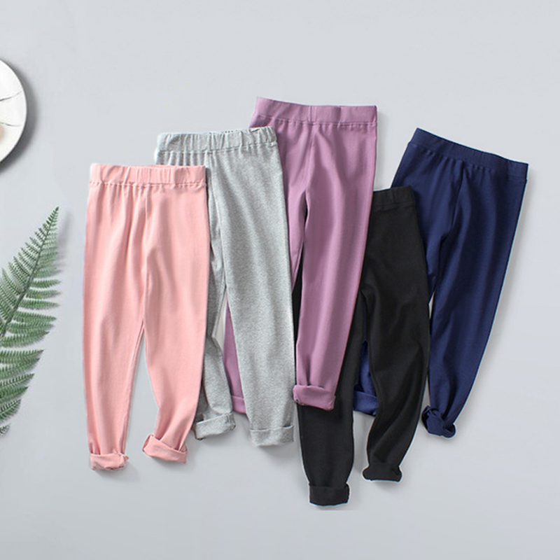Patpat Zomer Lente En Herfst Modieuze Solid Leggings Broek Voor Meisjes Grote Kinderkleding Kinderen Meisje Bodems