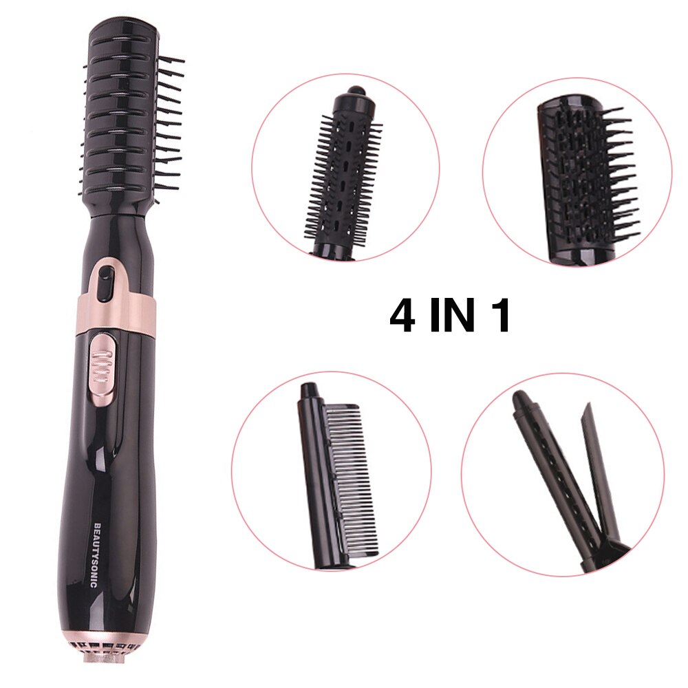 4 IN 1 Hair Curlers Straightener Automatic Dryer Brush Hair Curler Hairstyle Curling Iron Big Wave Curler Krultang: hair curler