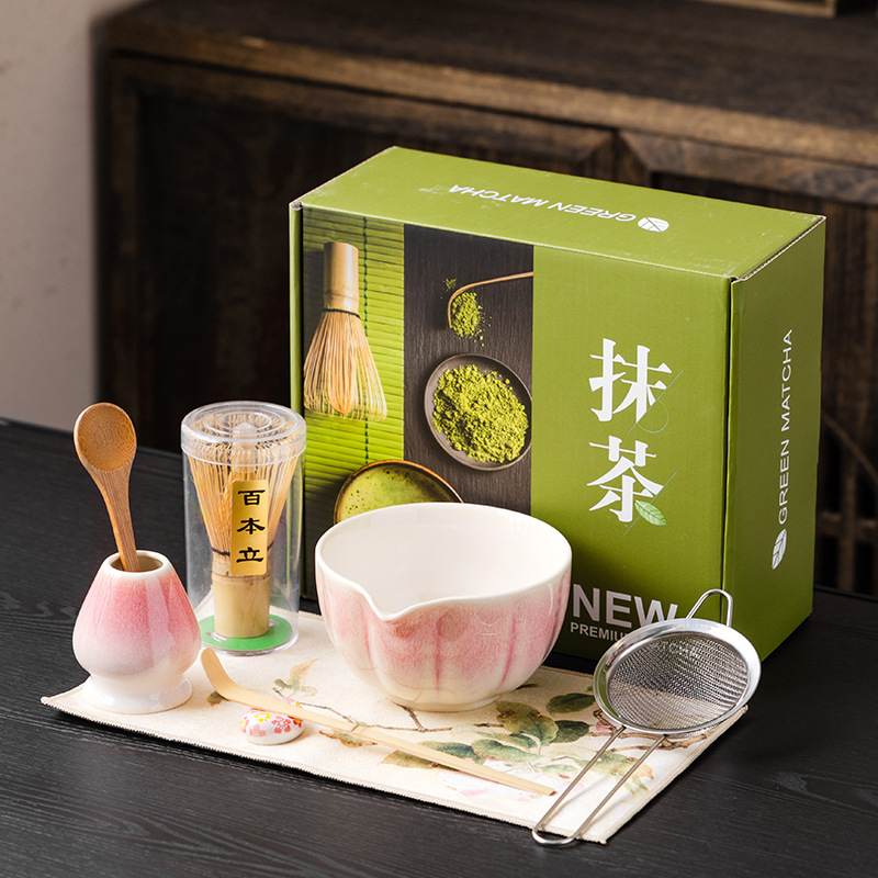 7 Stuks Set Japanse Matcha Thee Set Thee Sticks Match Kom Matcha Garde Set Matcha Lepel Thee Maken Gereedschap matcha Borstel