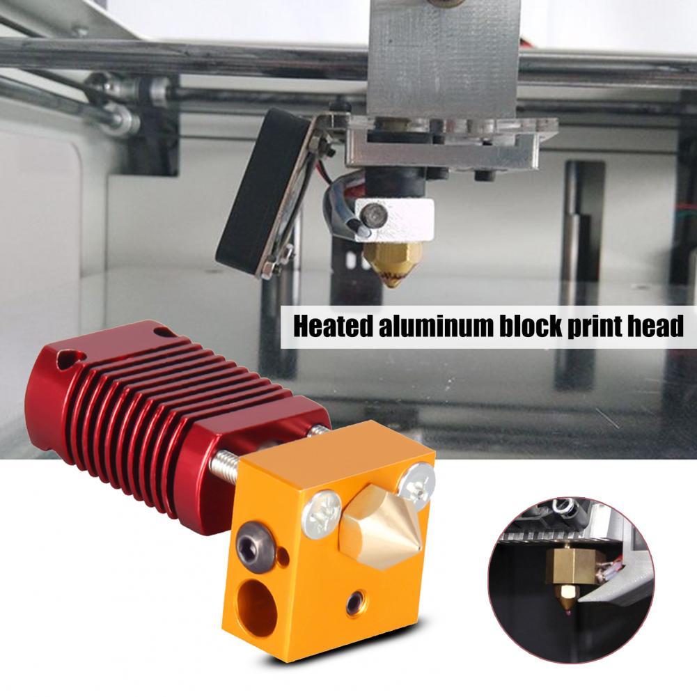 Extruder End Kit CR10 Extruder Heating Aluminum Block Print Head Nozzle Thermistor 3D Printer Extruder Heating Print Head