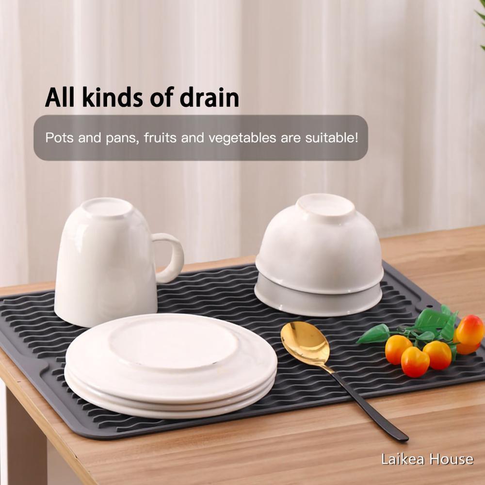 Silicone Drain Pad Anti-Scald Heat Insulation Pad Placemat For Kitchen Accessories High Temperature Resistant Table Mat Coaster