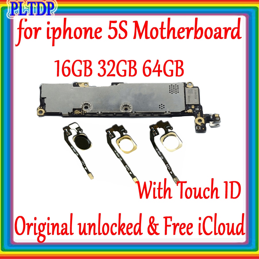 Originele Voor Iphone 5S Moederbord Met Touch Id/Zonder Vingerafdruk, originele Voor Iphone 5 4s Logic Board Assuranc