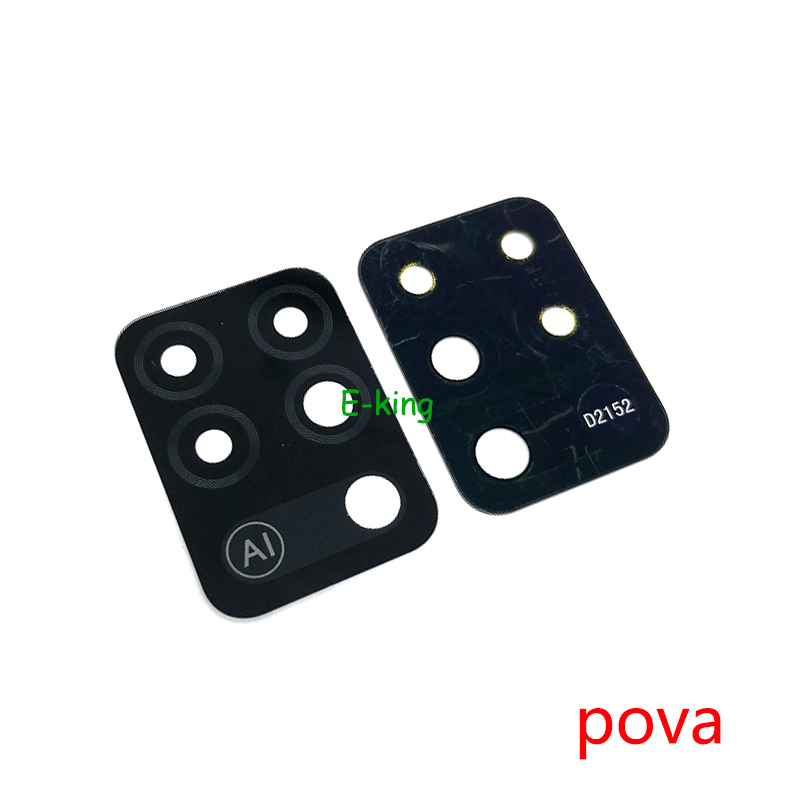 Achter Back Camera Glas Lens Cover Voor Tecno Pova 2 LD7 LE7 Met Ahesive Sticker Vervangende Onderdelen