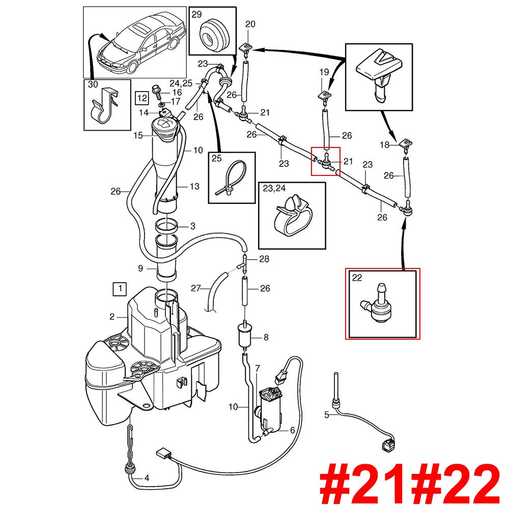 X2 T Piece Windshield Washer Check Valve Connector 2 / 3 Way Check For Volvo V70 S60 XC60 XC70 C30 V50 S40 XC90 S80 S70 C70