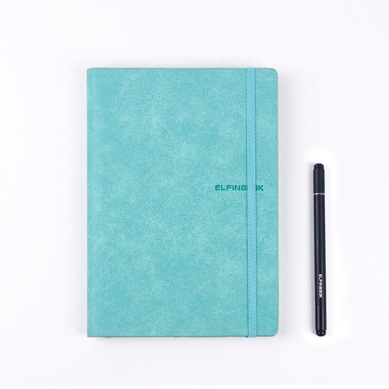 Carnet de notes A4 en cuir réutilisable, effaceur intelligent, copie d'applications, écriture répétée, carnet de poche Business, bureau, école, dessin, ,: Green