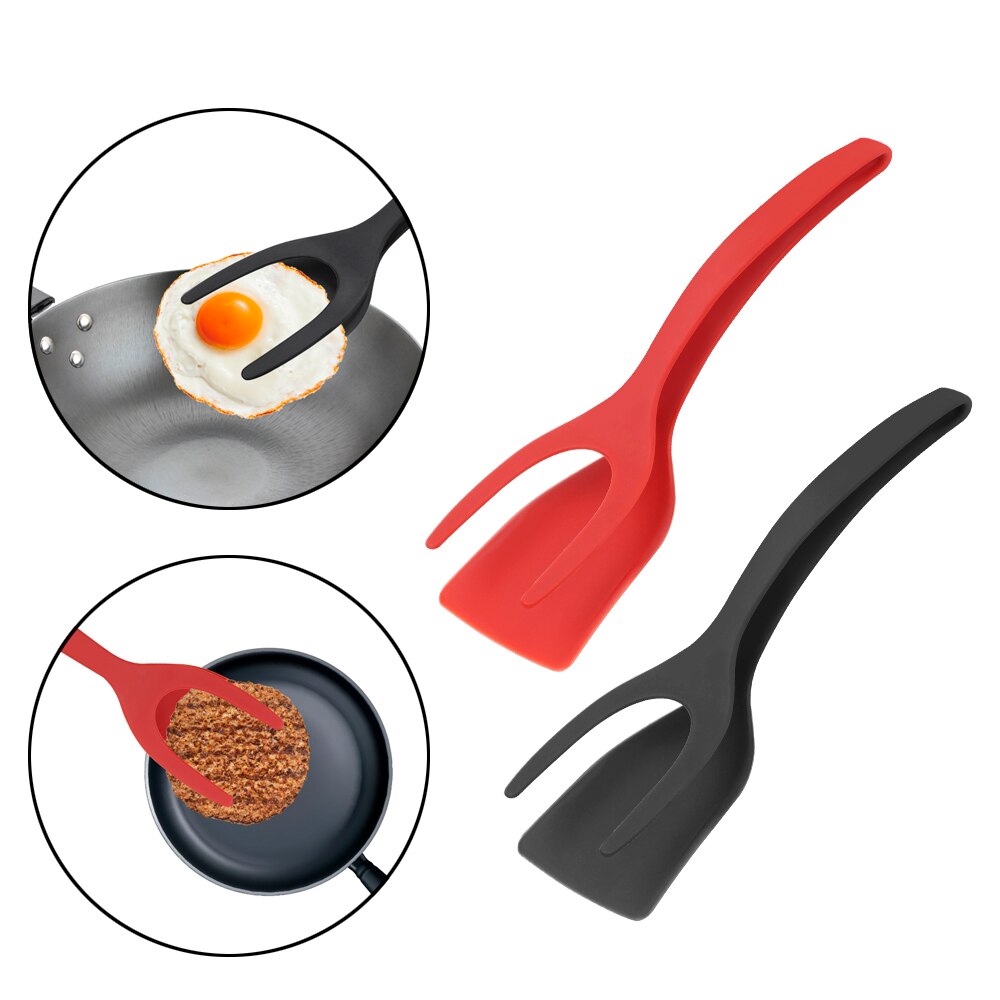 ikke-pinne stekt egg tallerkener kjøkkenutstyr 2 i 1 pizza biff snu spade pannekake ristet brød grep steking egg spatel kjøkken verktøy