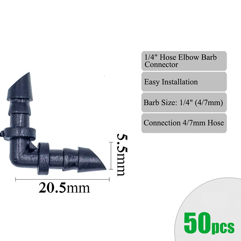 Garden Irrigation Connectors Barbed Single Double Tee Elbow Drip Arrow Cross Coupling Watering Fitting For 3/5 4/7mm Hose: Blue