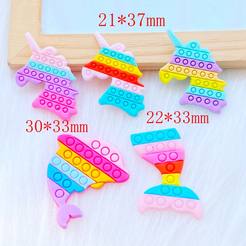 Cola de pez linda, unicornio, Delfín, arcoíris, serie PVC Flexible, pegamento plano, bricolaje, álbum de recortes, adorno para teléfono, artesanía, decoración, , 20 piezas