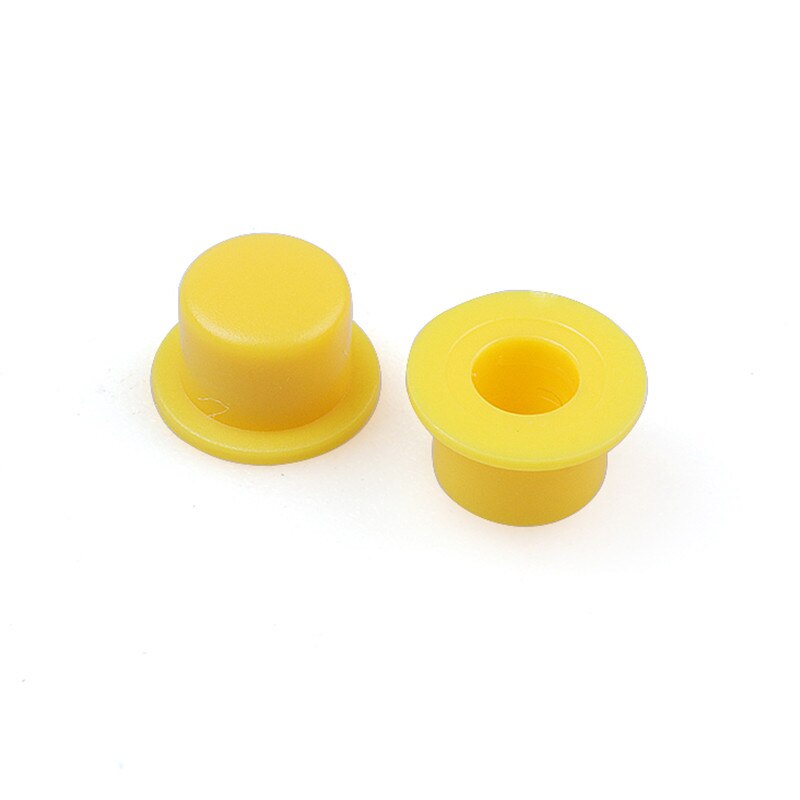 Interruptor táctil A101 de 6x6 pulgadas, pulsador redondo, tamaño de la tapa de la llave, diámetro de 100mm x altura de 5,5mm, diámetro interior de 4,5/3,1 MM, 3,4 unidades: yellow