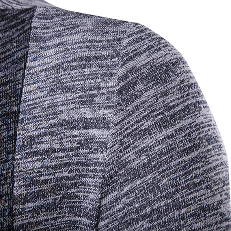 Cárdigan con cuello chal para hombre , cárdigans largos ajustados a la de otoño para hombre, cárdigan informal de punto de Color intenso