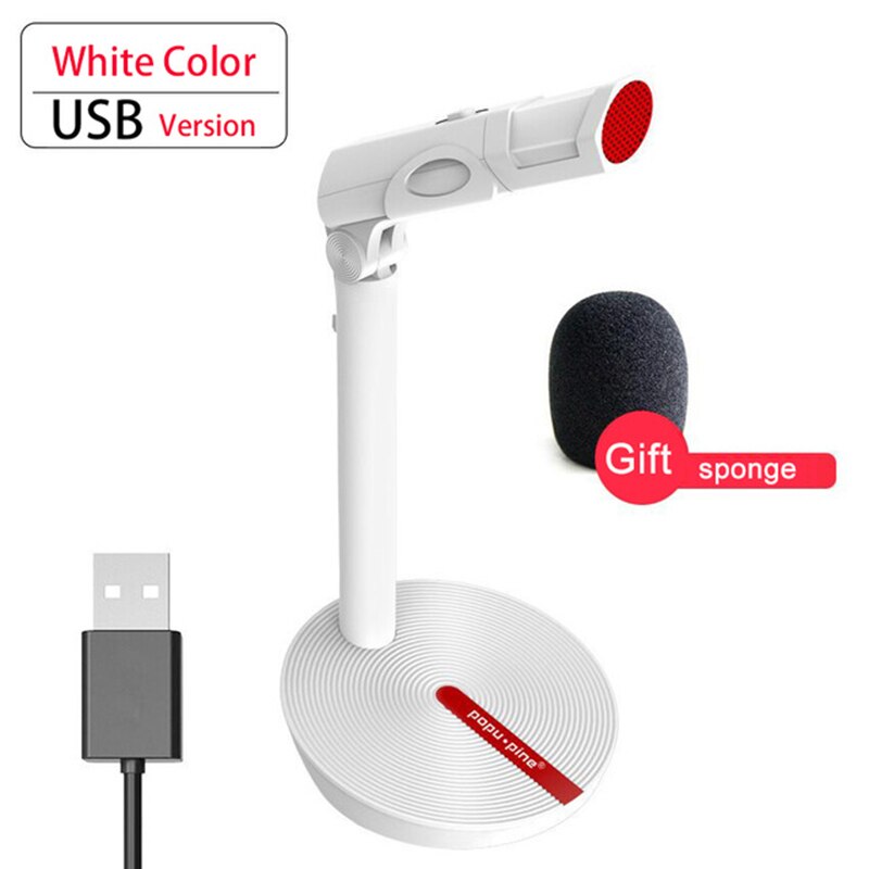 Popupine Wired Condenser Studio Microphone USB 3.5mm Microphone, Flexible Microphone For Computer Laptop Gaming