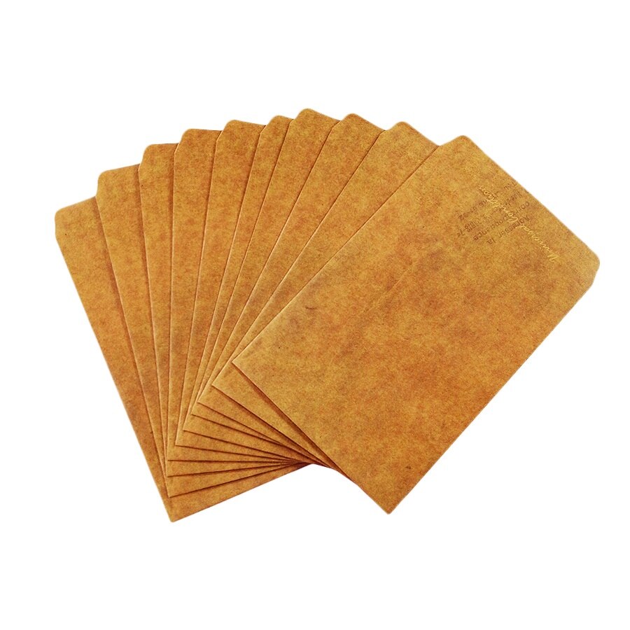 100 Pcs/lot Retro Style Brown Kraft Paper Envelope Postcard Invitation Letter Card Paper Bag Vintage Air Mail Envelope