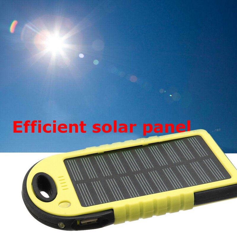 Panel solar portátil eficiente, cargador de batería Dual 2 USB, reemplazo de carcasa, bricolaje, 5000mah