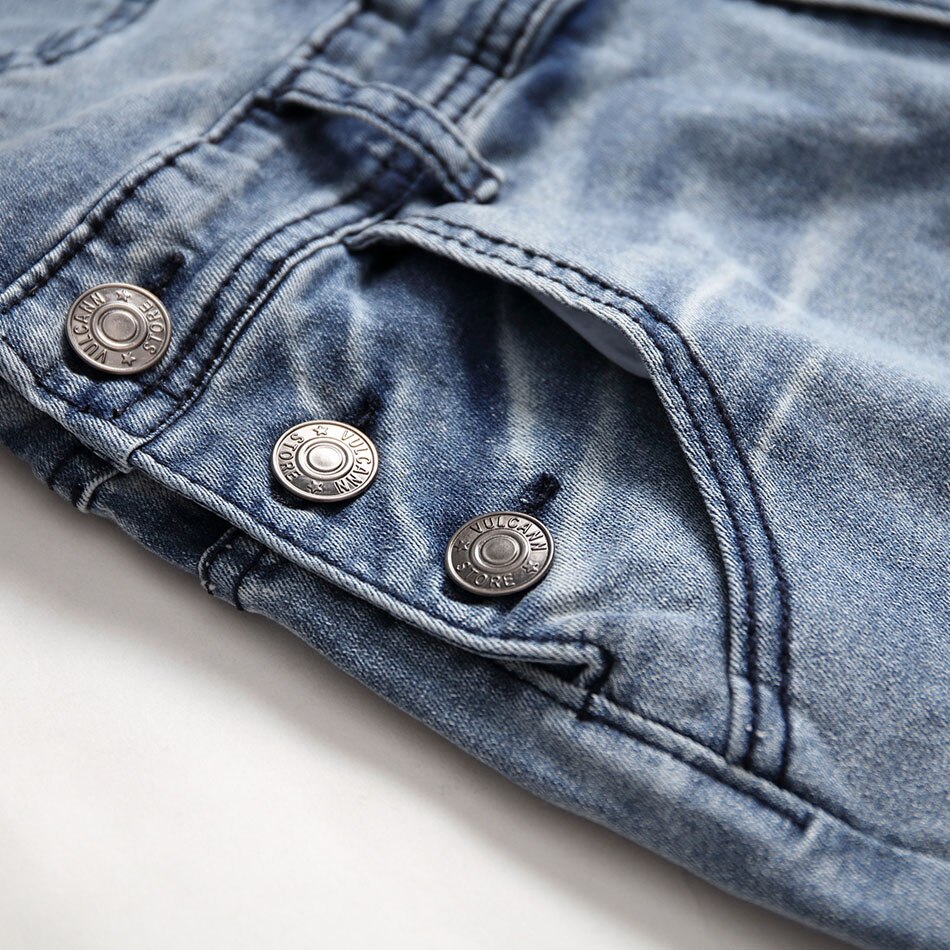 Us størrelse menn ripped denim jumpsuit overall jean casual seler bukser menn hip hop jumpsuit jean bib pant streetwear