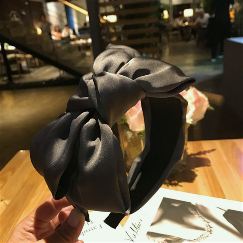 Gorgeous Bowknot Hairbands For Women Wide Headbands Girl Hair bands Female Hair Hoop Headwear Hair Accessories: Red