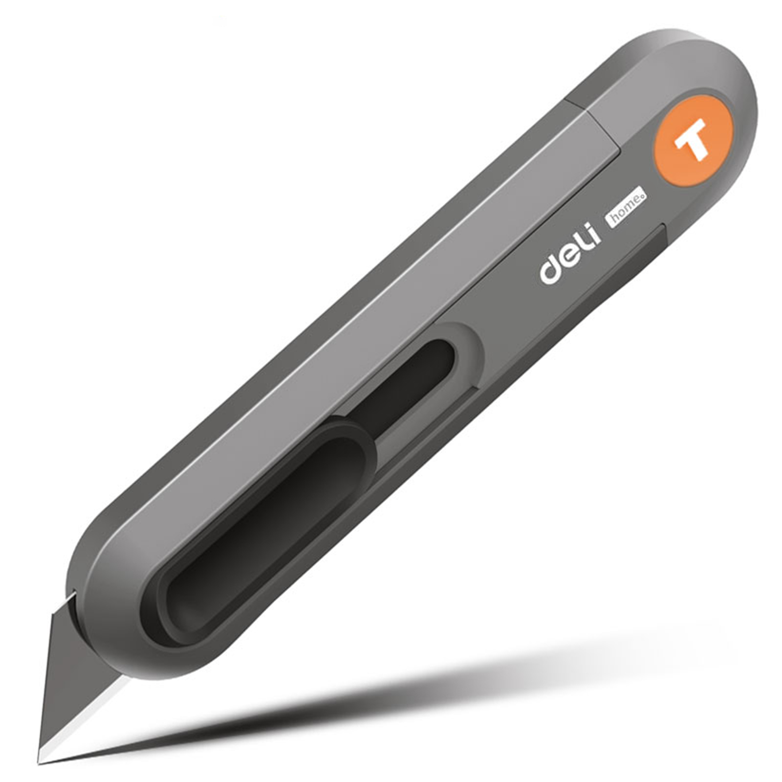 Deli Retractable Utility Knife,Box Cutters,Portable Paper Cutter for Envelopes Express Unpacking Cutting DIY Crafts: Orange