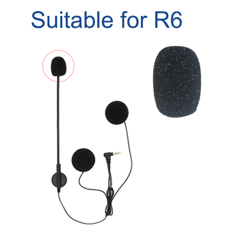 Bluetooth intercom headset 3 stk mikrofon bomulds taske til  r6 og  r9 hjelm intercom bluetooth motorcykel intercom
