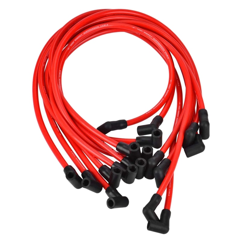 Juego de cables de bujía de 10,5 MM, SP10-390-1010 cable de encendido de alto rendimiento para Chevrolet AM General Isuzu HEI SBC BBC 350: Default Title