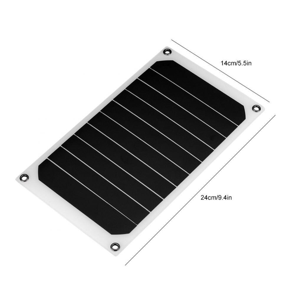 Bærbar 10w ip64 vandtæt solpanel mobil strømoplader 5v usb kraftig opladning clh@ 8
