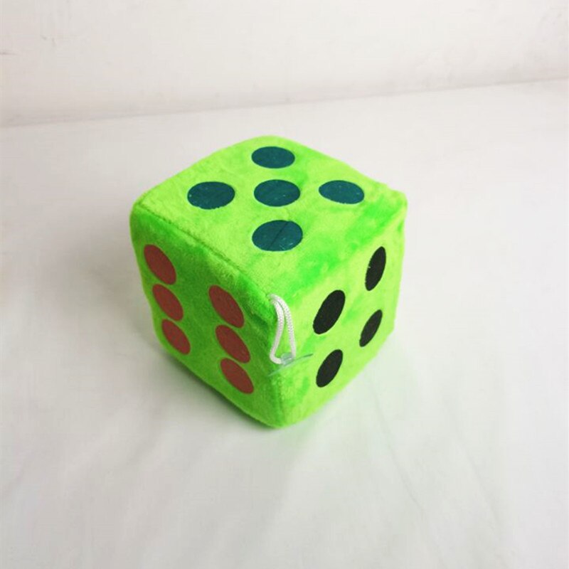 1 pces/grande brinquedo de pelúcia dados comprimento lateral 12cm ponto dados três cores estão disponíveis adereços para jogos de educação precoce: Green
