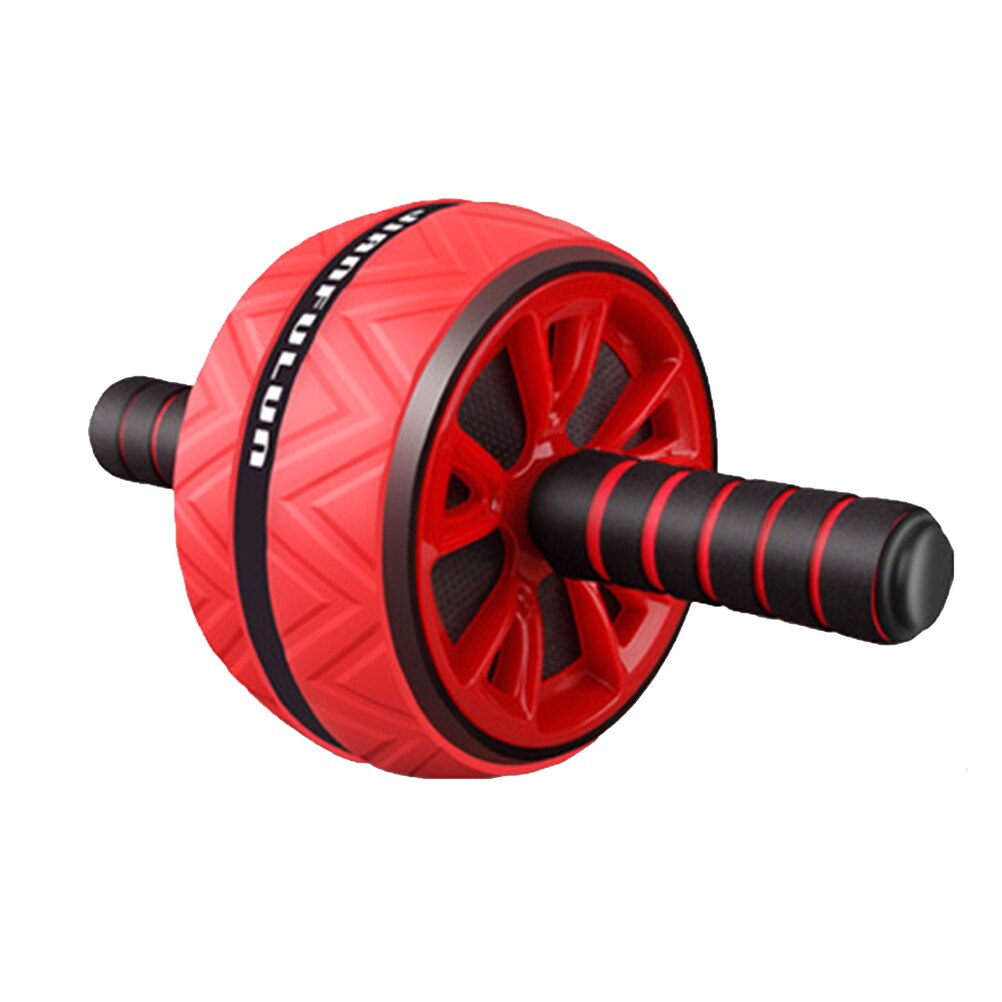 Buikspieroefening Roller Dubbele Wiel Buik Training Roller Mute Buik Wiel Buik Sport Workout Gym Apparatuur: Rood